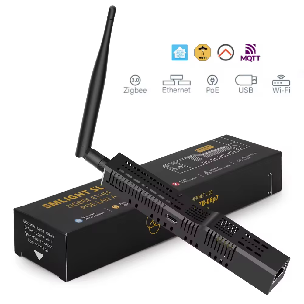 SMLIGHT SLZB-06/M/P7/P10 Zigbee 3.0 to Ethernet,USB,and WiFi gateway coordinator,works with Zigbee2MQTT,Home Assistant,ZHA