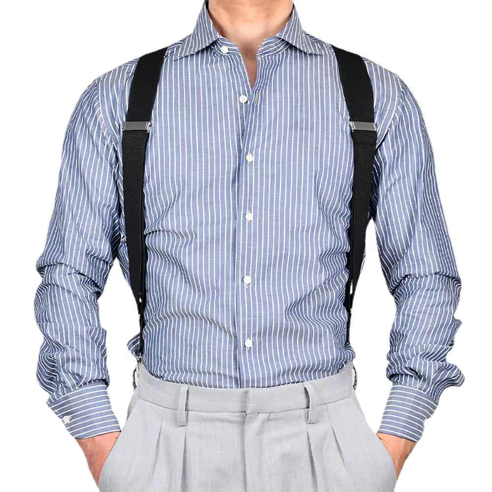Adjustable Elastic Hip-Clip Suspenders for Men Side Clip Style 3.5cm Wide Heavy Duty Big Tall Trouser Braces Strap Belt Dad Gift
