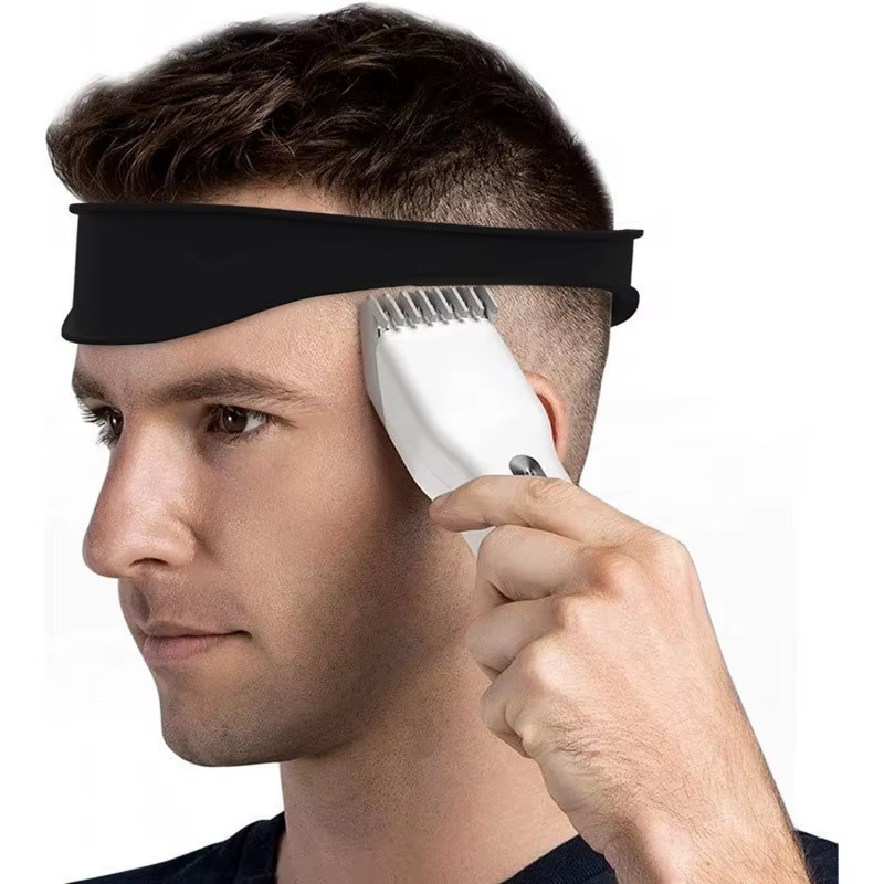Curved Silicone Hair Straps Collar Shave Template and Hair Trimming Guide Barber Tools