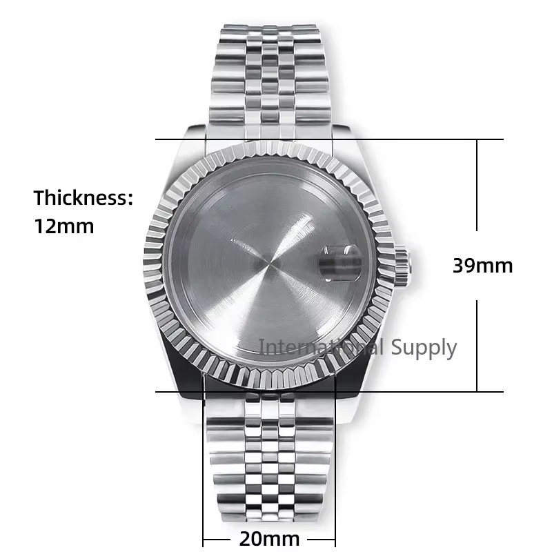 NH35 Watch Case 36mm/39mm 316L Stainless Steel For Seiko Datejust NH35 NH36 Movement 28.5mm Dial For Datejust President Bracelet
