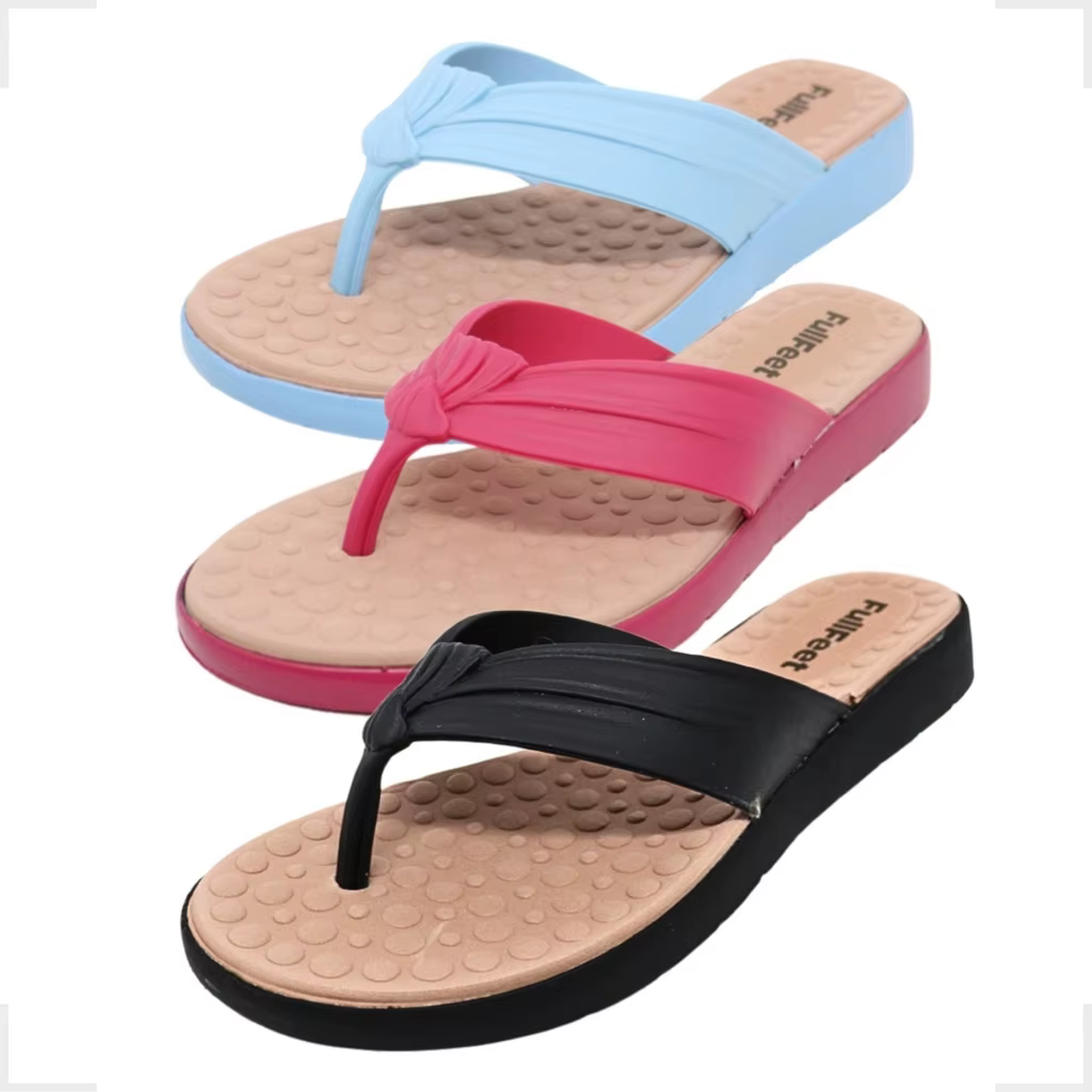 Comfortable Black Blue Pink Female 3-Kit Insole Massager Orthopedic Slipper Slip-On Ergometric Sandal