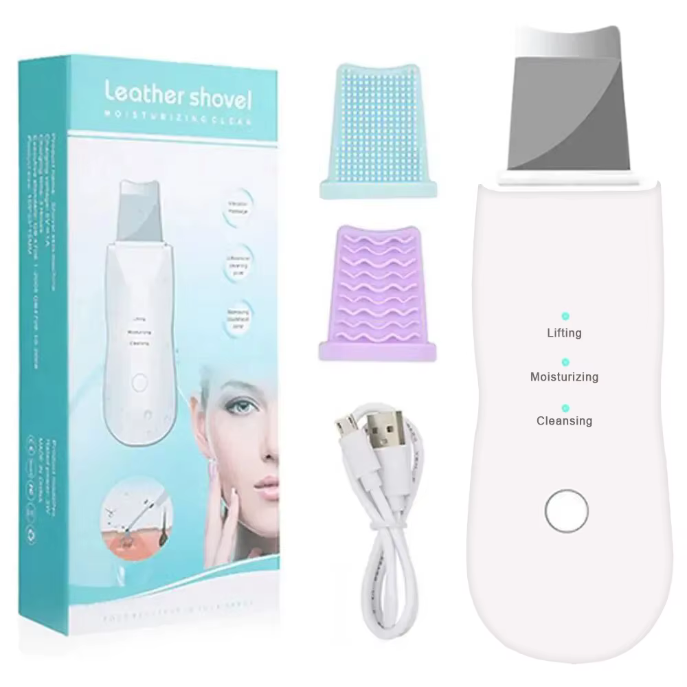 Skin Scrubber Deep Vibrate Facial Cleaner Shovel Spatula Not Ultrasonic Face Scrubber Peeling Blackhead Remover Facial Ma ssager