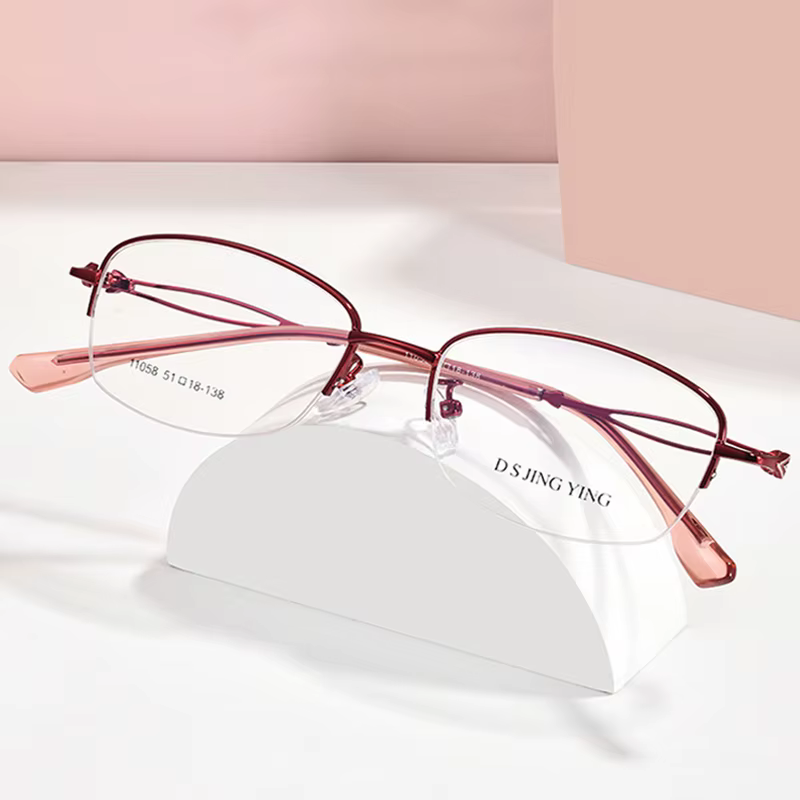 Hot Selling Men's Anti Blue Light Glasses Fashionable Casual Optical Glasses Women's Multi-Color Metal Round Frame Flat Mirrors