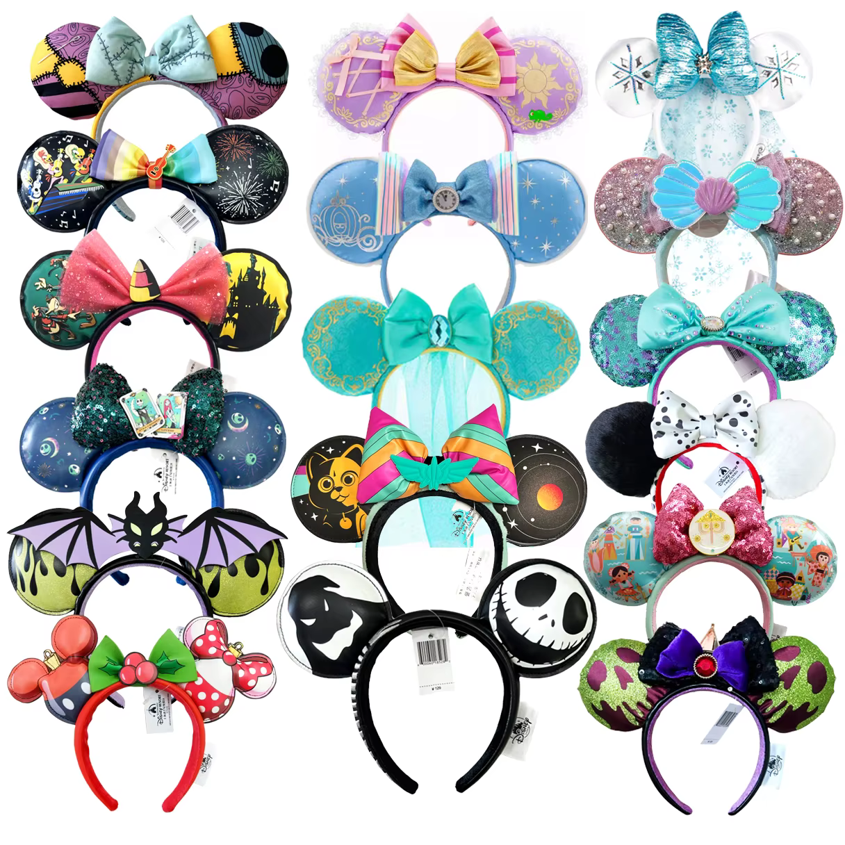 2025 Disney Mickey Mouse Ear Headband Princess Seris Holiday Party Headwear EARS COSTUME Cosplay Plush Adult/Kids Christmas Gift