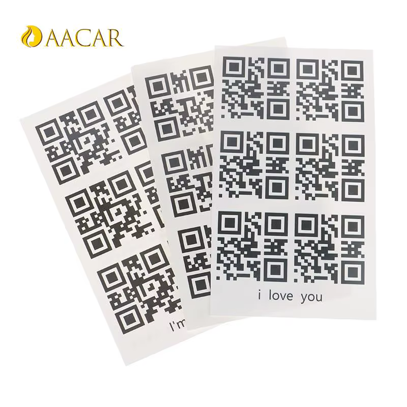 Temporary Tattoo Sticker for Men Women Creative Love QR Code Fake Tattoo for Lovers Adults Wrist Body Art Waterproof