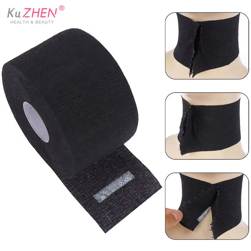 Salon Use Neck Ruffle Roll Paper Disposable Muffler Paper Hair Cutting Accessory Professional Collar Covering Hairdressing Tool