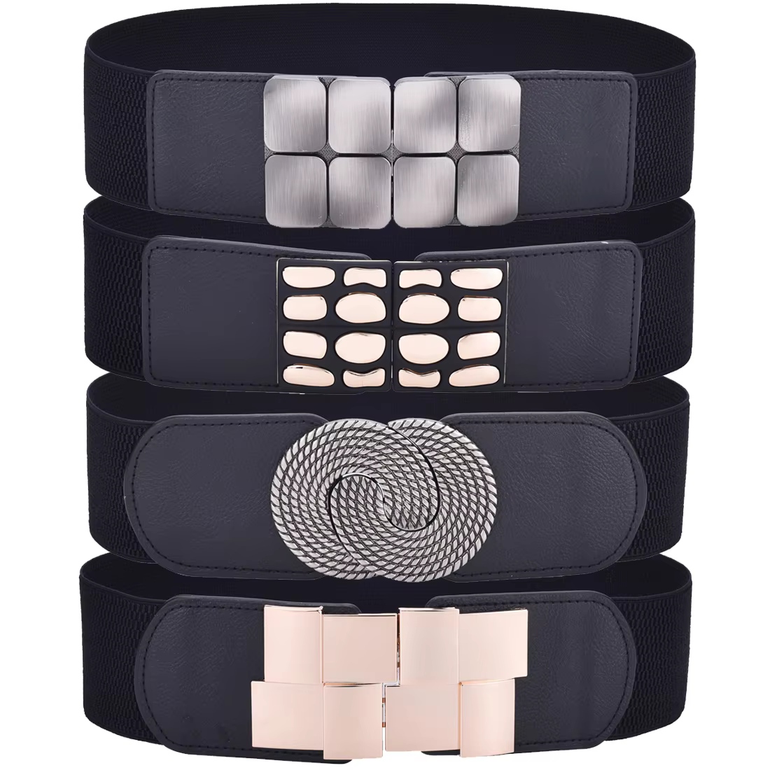 Women Stretchy Wide Waist Belt Ladies Elastic Girdle for Dresses