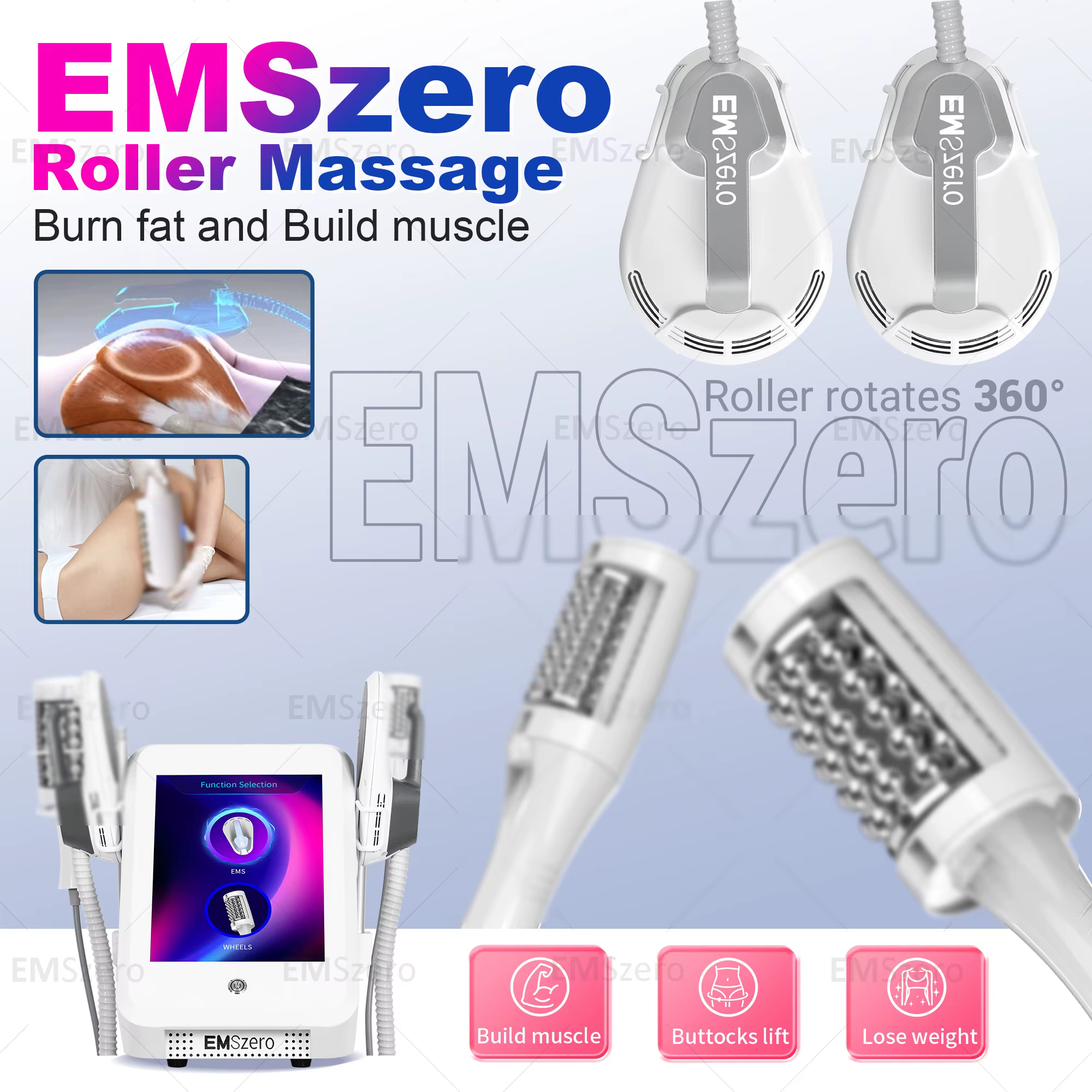 Newest Vacuum Inner Ball Roller 360 Degree Rolling Cellulite Massage Weights Loss Machine Body Muscle body slimming fat removal