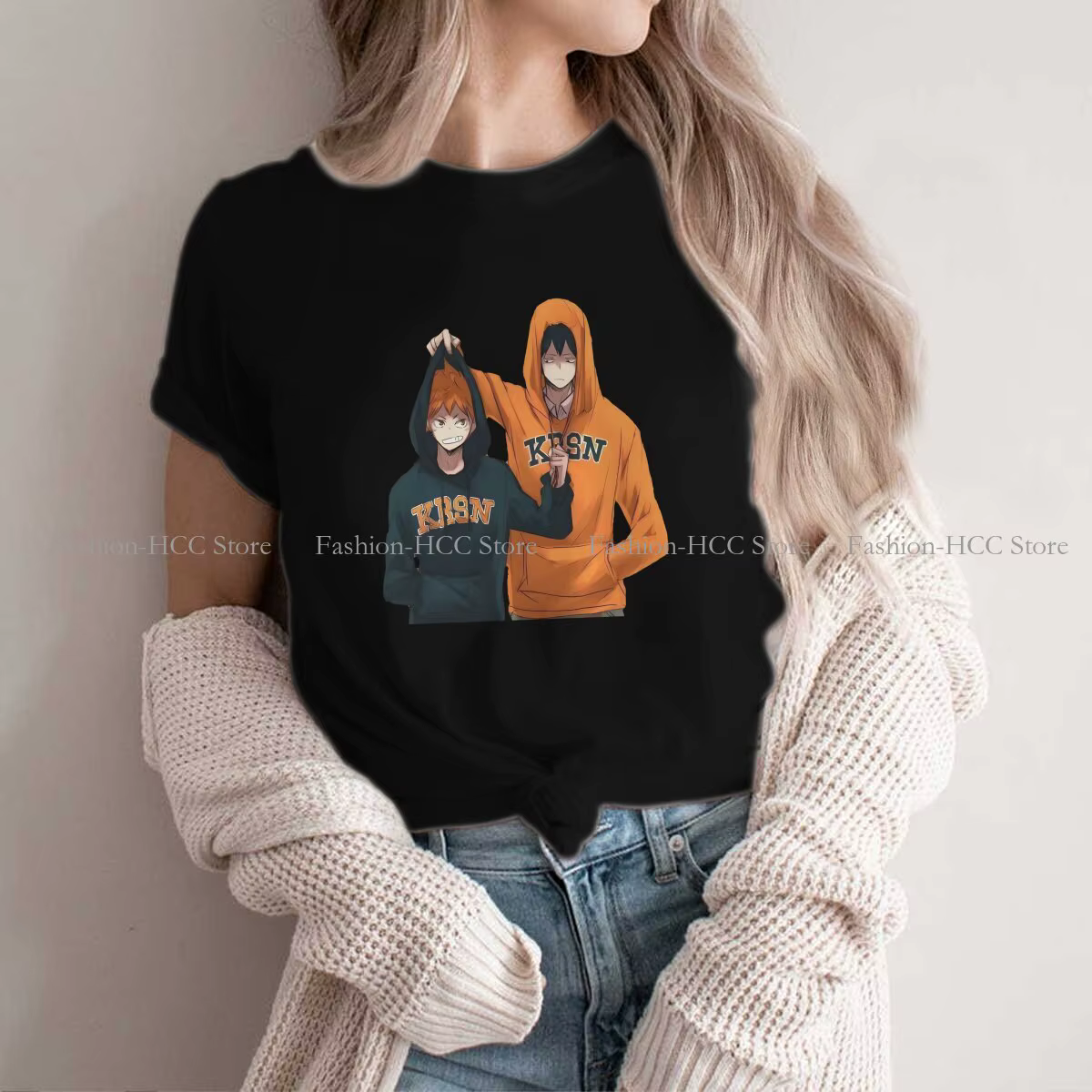 Hinata & Kageyama Style Polyester TShirt Haikyuu Cartoon Anime Top Quality Hip Hop Graphic  T Shirt Stuff