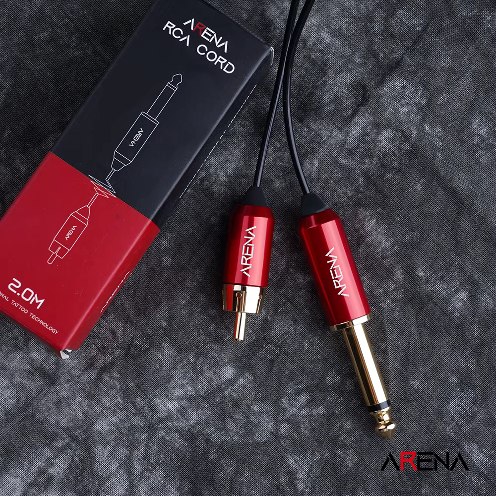 Arenahawk Silicone RCA Cable High Quality Power Cord Tattoo Clip Cord for Tattoo Machine with RCA Interface