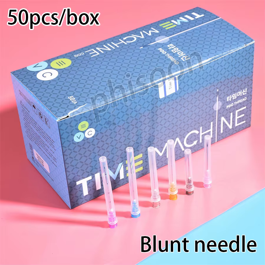 Fine Micro Cannula Korea Blunt needles Needle Tips 21G/22G/23G/25G/27G/30G Plain Ends Notched Endo needle Syringe 50packs Tool