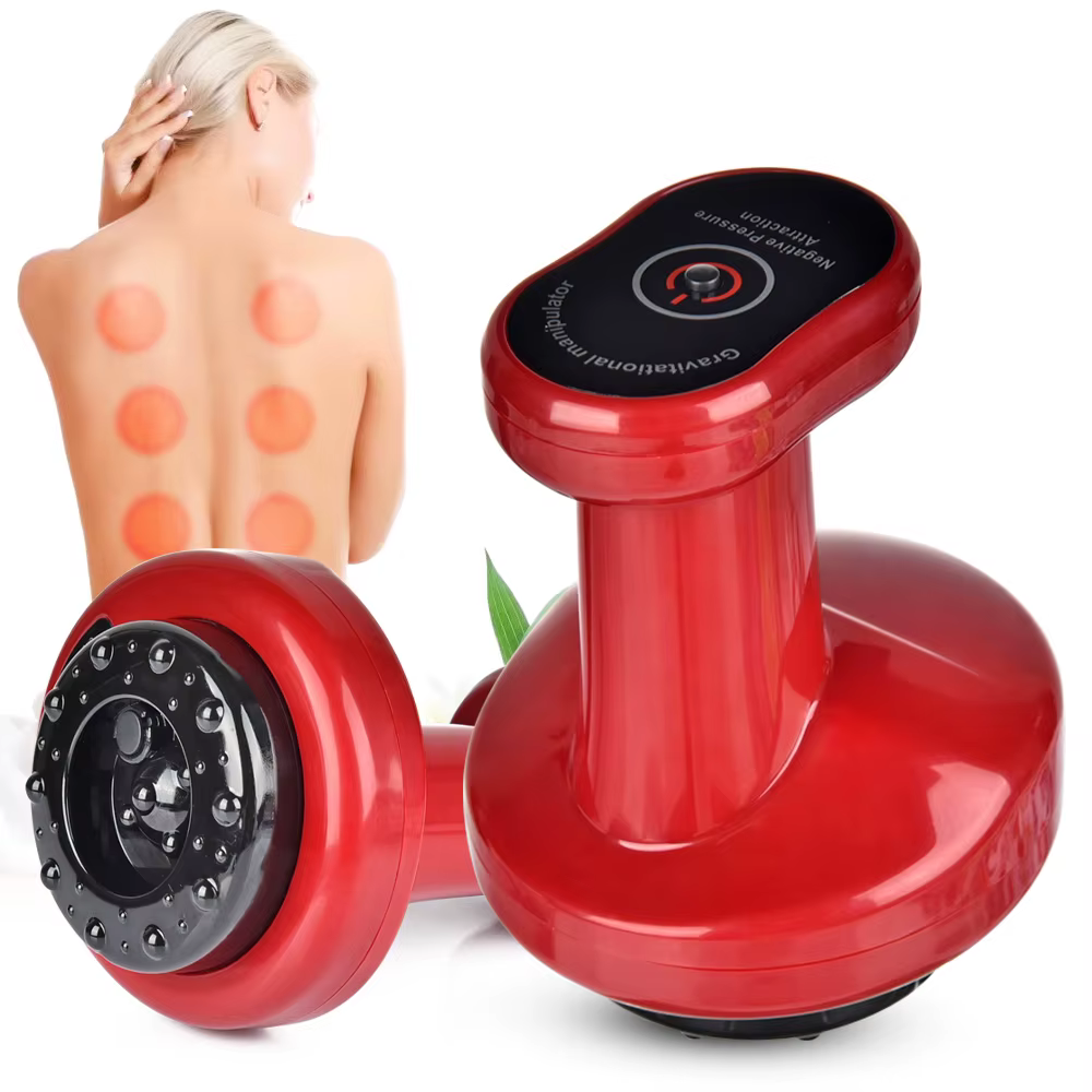 Electric Cupping Massage Therapy Apparatus Vacuum Suction Cup 2 Gears Gua Sha Scraping Device Meridian Therapy Fat Burning