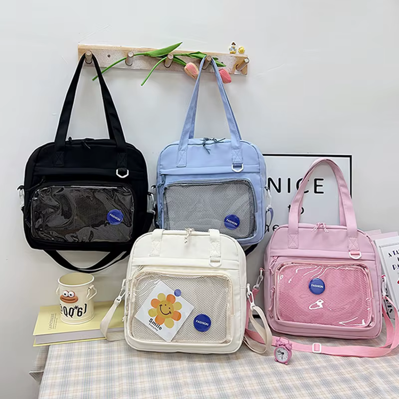 Japanese Style Kawaii Itabag for Dolls Large Handbags New Nylon School Bags for Teenage Girls Tote Shoulder Bag JK Crossbody Bag