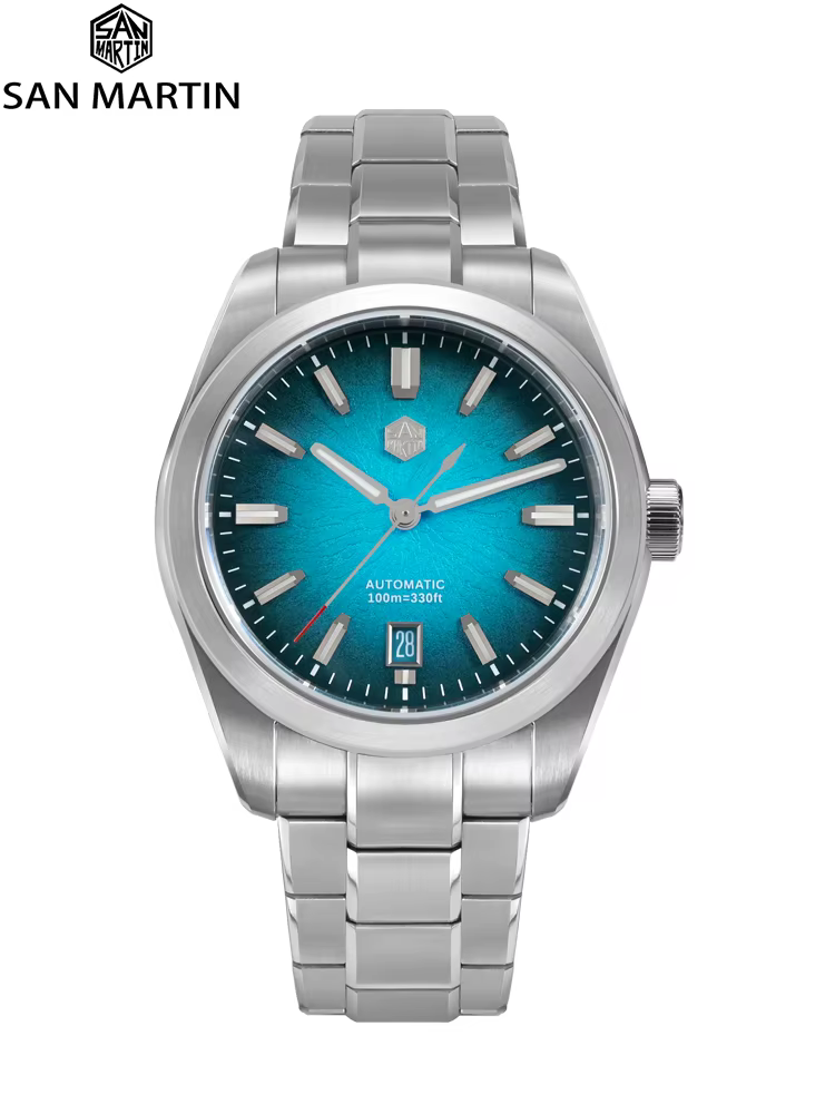 San Martin New 36mm Men Watch Miyota 9015 Chinese Original Design JianZhan Gada Mechanical Watches Waterproof Luminous SN0144
