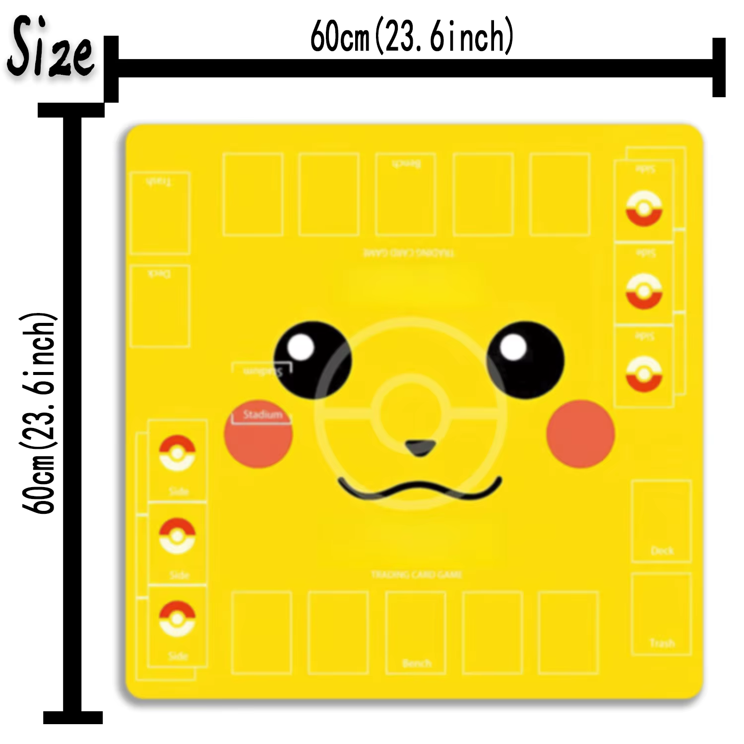 PTCG playmat for pokemon tcg Playmat Trading Card Game Mat Dedicated Card Play Against Table 004 60cm 35cm