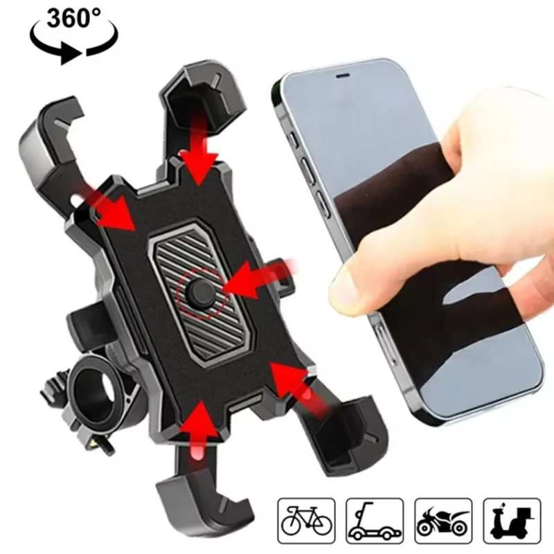 360 ° Rotatable Electric Bike Mobile Phone Crest, Iphone Xiaomi Riding MTB Bike Moto motorcycle