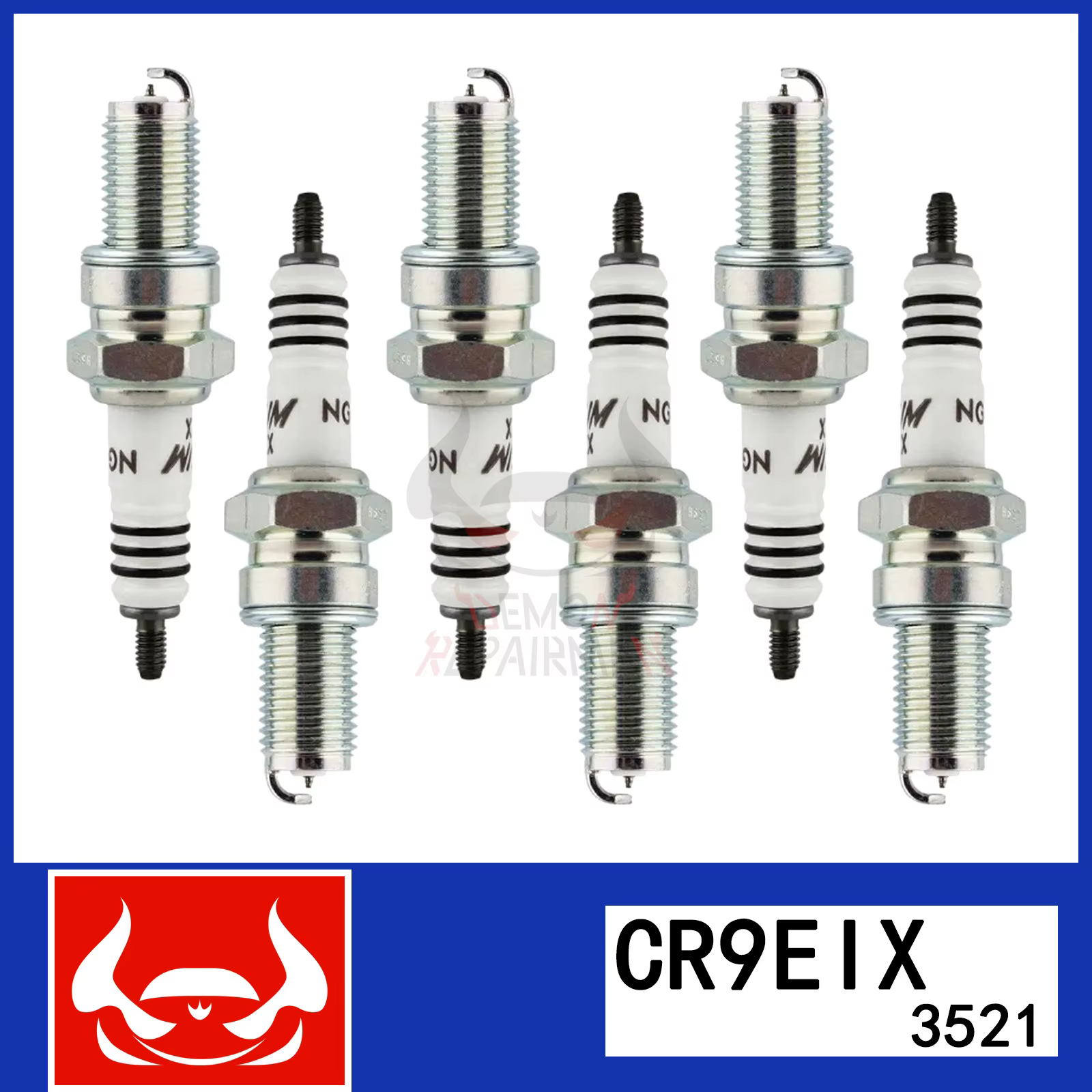 4PCS motorcycle iridium spark plug CR9EIX 3521 5448 CB400 CBR VTR RZR XP900 XP1000 XP 900 1000 Pair SUZUKI GSXR CR9EIA-9 IU27