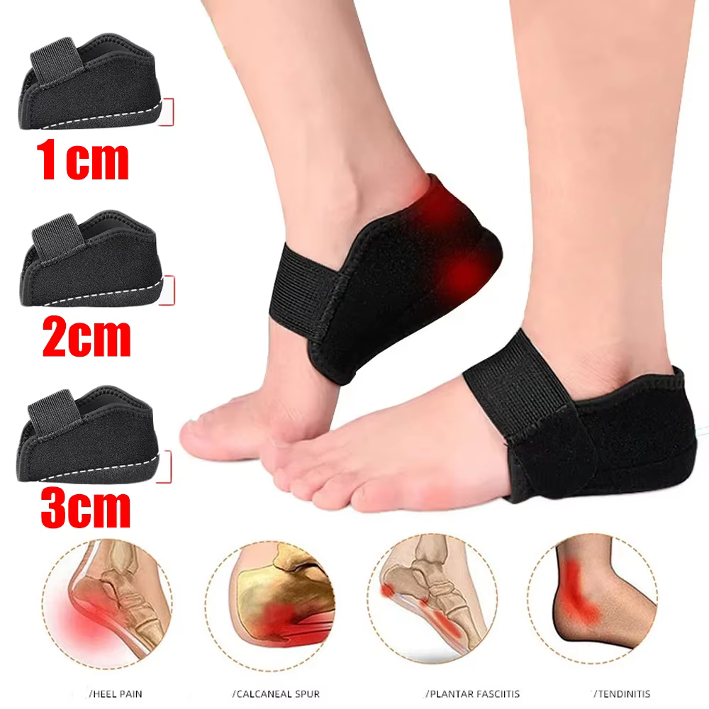 Silicone Height Increase Insoles for Men Women Heel Cup Shoe Pads for Plantar Fascitis Spurs Support Heel Lift Inserts Socks