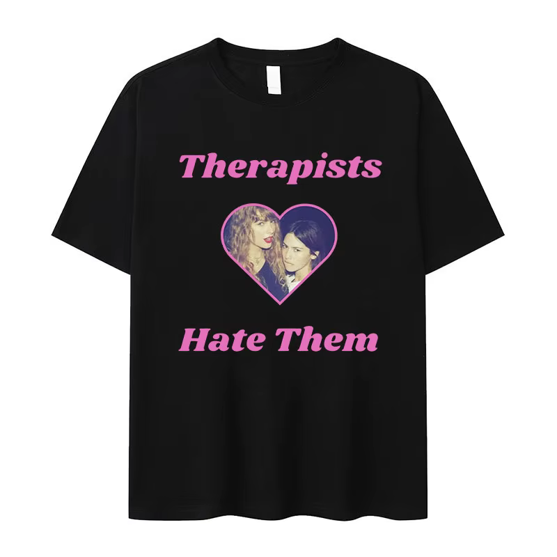 Therapists Hate Them Gracie Abrams Graphic T Shirt Men Women's Summer Aesthetic Fashion T-shirts Casual Oversized Cotton T-shirt