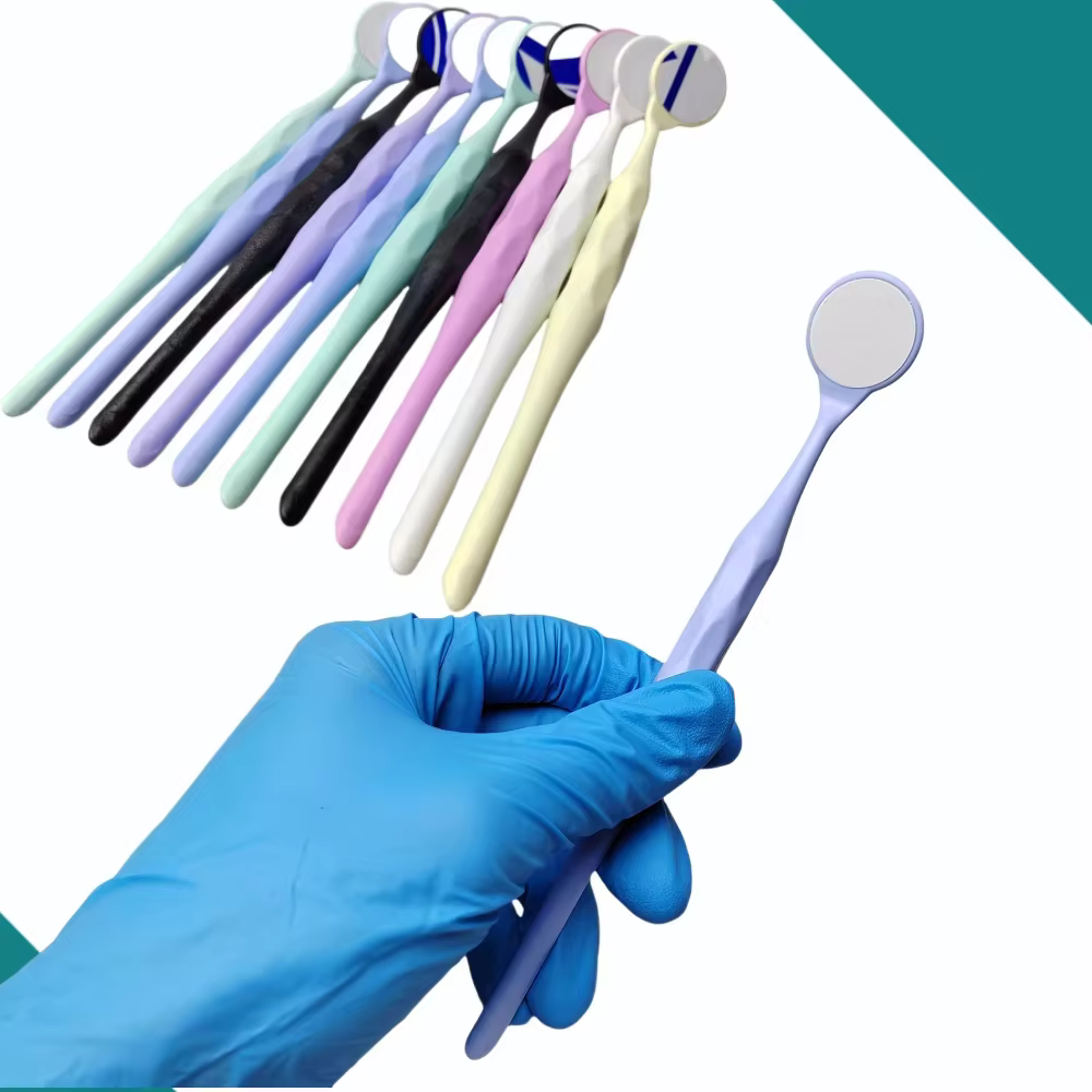 Dental Double Sided Mouth Mirrors Autoclavable Surface Exam Reflectors With Handle Oral Mirror Tooth Whitening