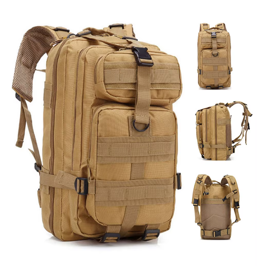 30L Military Tactical Backpack for Men, Tactical Hiking Bag, Waterproof Camping Equipment, 3P Pack for Travel, Hunting, Fishing