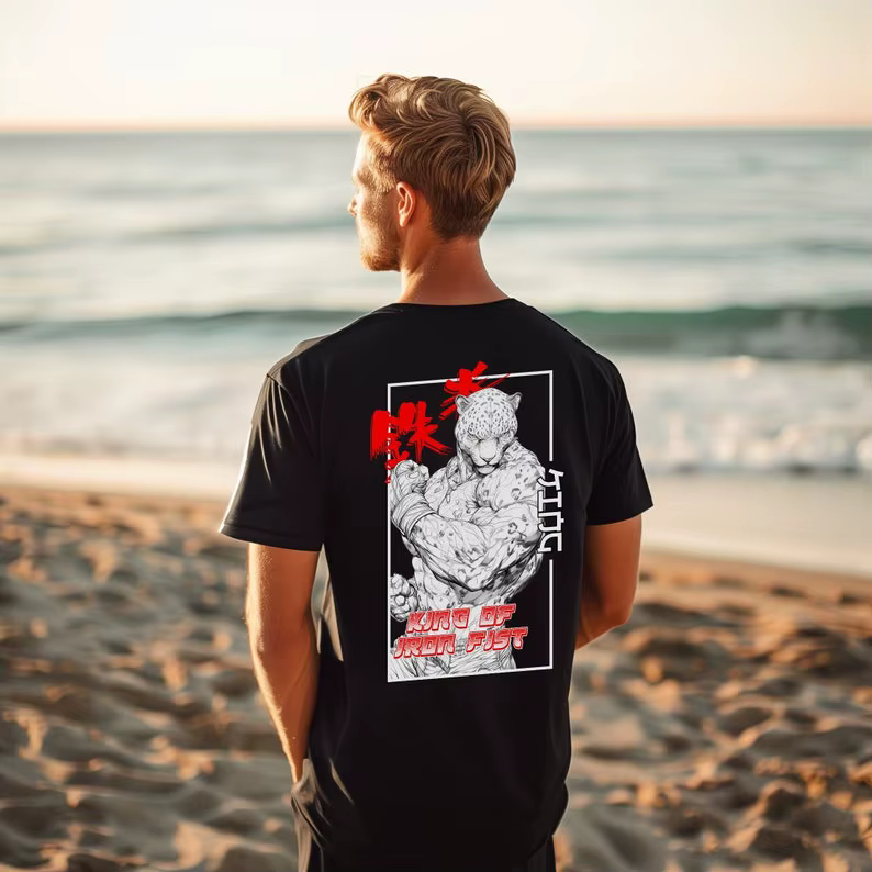 TEKKEN 8 King Anime T Shirt  Heavy Cotton Gaming Tee  Gaming Streetwear Graphic T-Shirt Gifts for Gamers Stylish