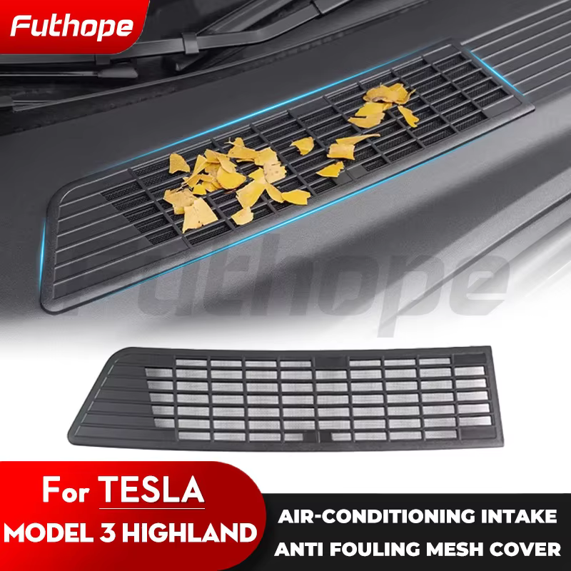 Futhope Air Inlet Protective for Tesla Highland Anti-insect Anti-fouling Front Cover Air-conditioning Cover