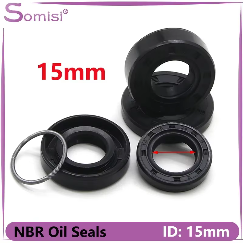 2/5pcs ID 15mm NBR Oil Seal TC-15*22/24/25/26/28/30/32/35/40/42*5/7/8/10mm Nitrile Rubber Shaft Double Lip Oil Seals
