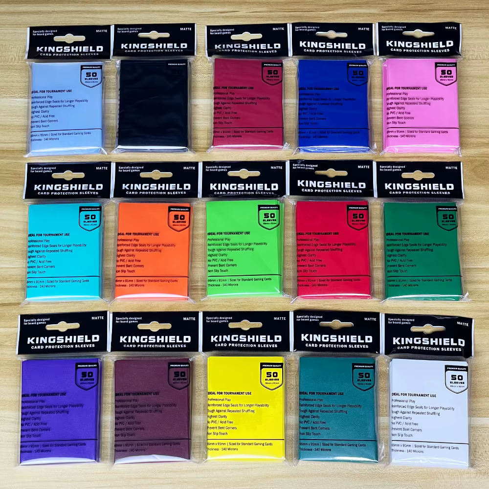 100PCS Matte Colorful Standard Size Card Sleeves TCG Trading Cards Shield Tarot Protector Board Games PKM Cover  66x91mm