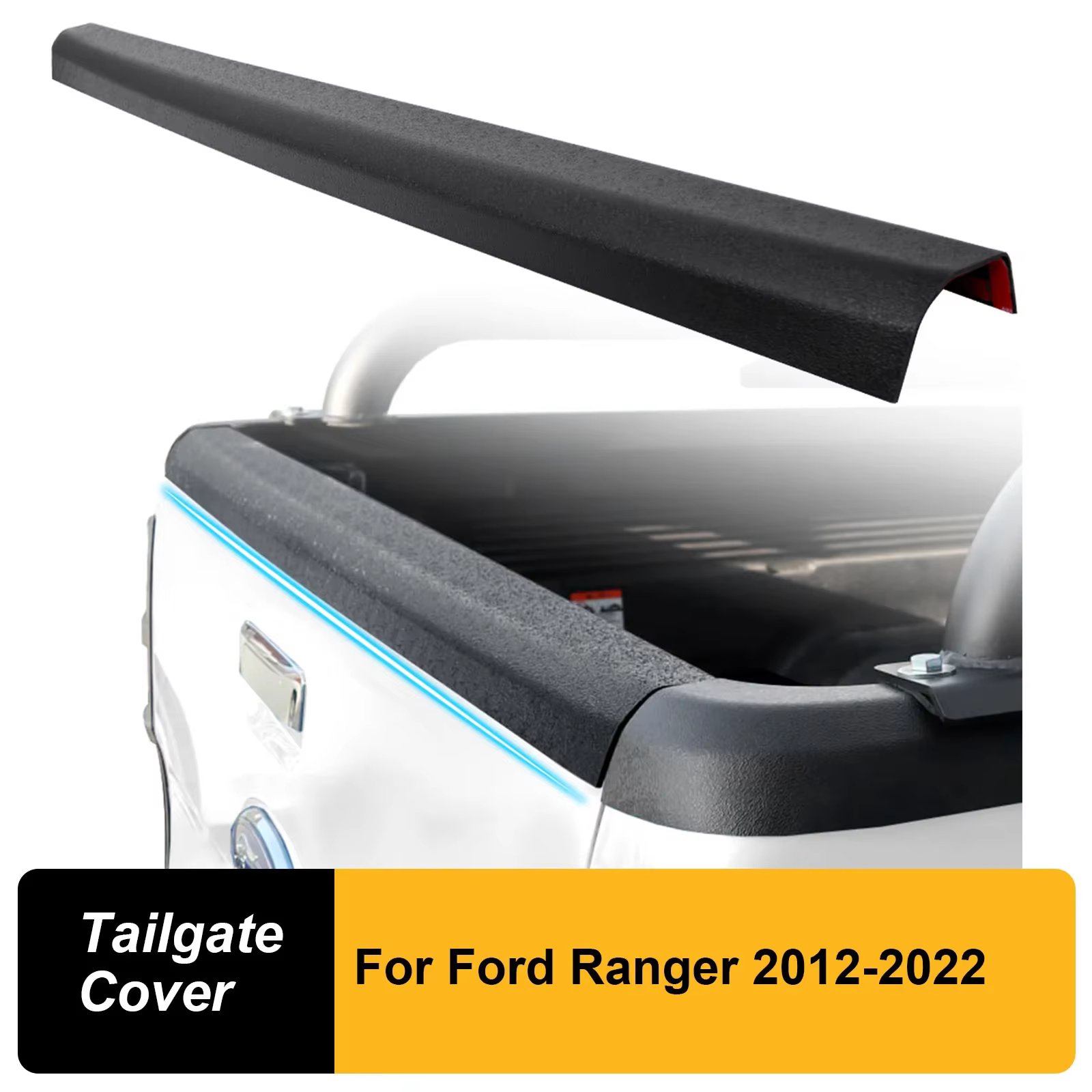 Tailgate Cover Trim For Ford Ranger 2012-2022 T6 T7 T8 For Ford Ranger Raptor 2015-2018 Double Cabin Models 4x4 Car Styling