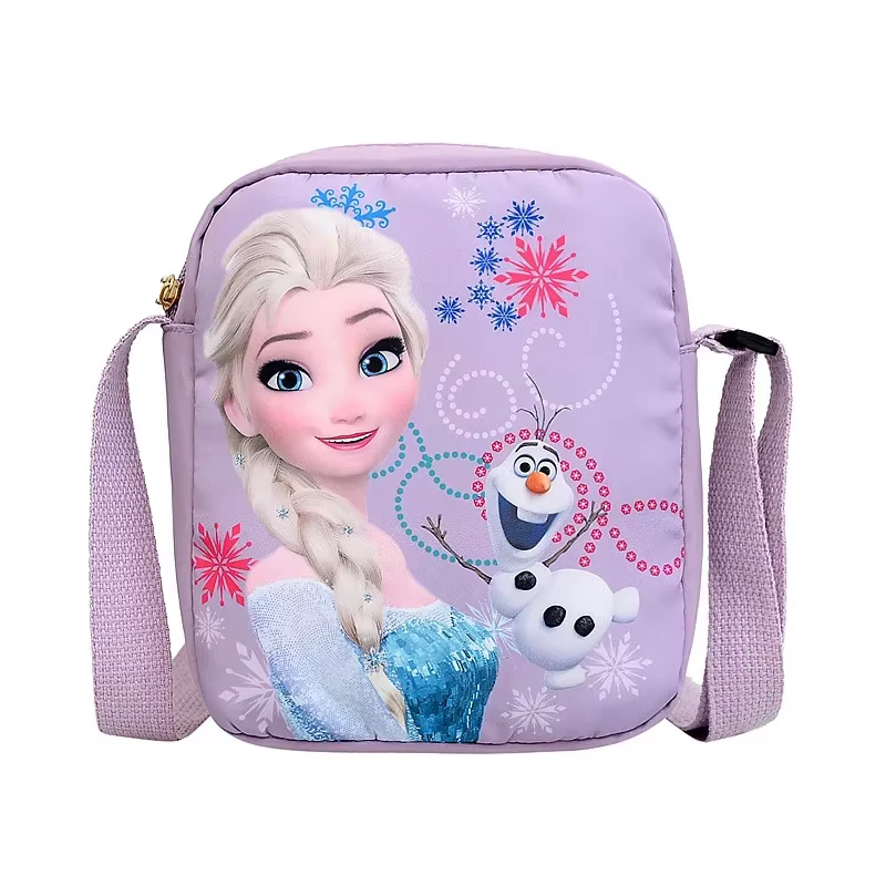 MINISO Disney 2024 New Princess Series Crossbody Bag "Frozen 2" Elsa Sophia Cartoon Shoulder Bag Girls Casual Fashion Handbag