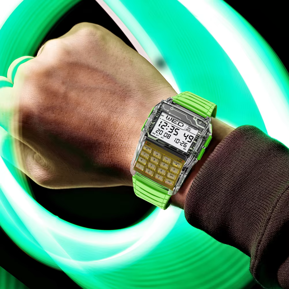 Multi-function calculator that can record phone numbers, waterproof watch, comfortable wear-resistant luminous electronic watch