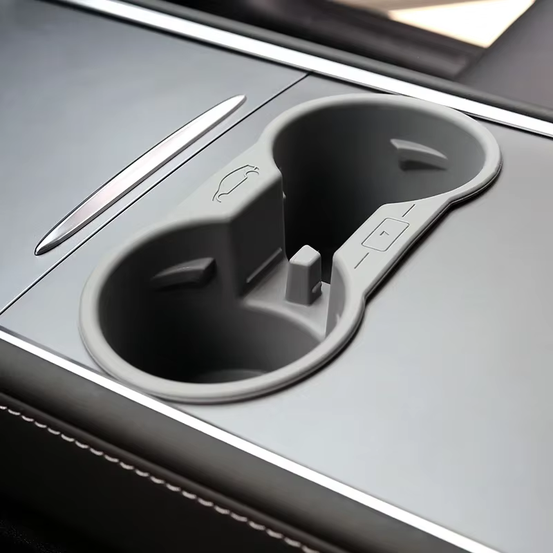 2024 Model3 Cup Holder For Tesla Model 3 Y Interior Accessories Center Console Non-slip Silicone Water Cup Insert Phone Holder