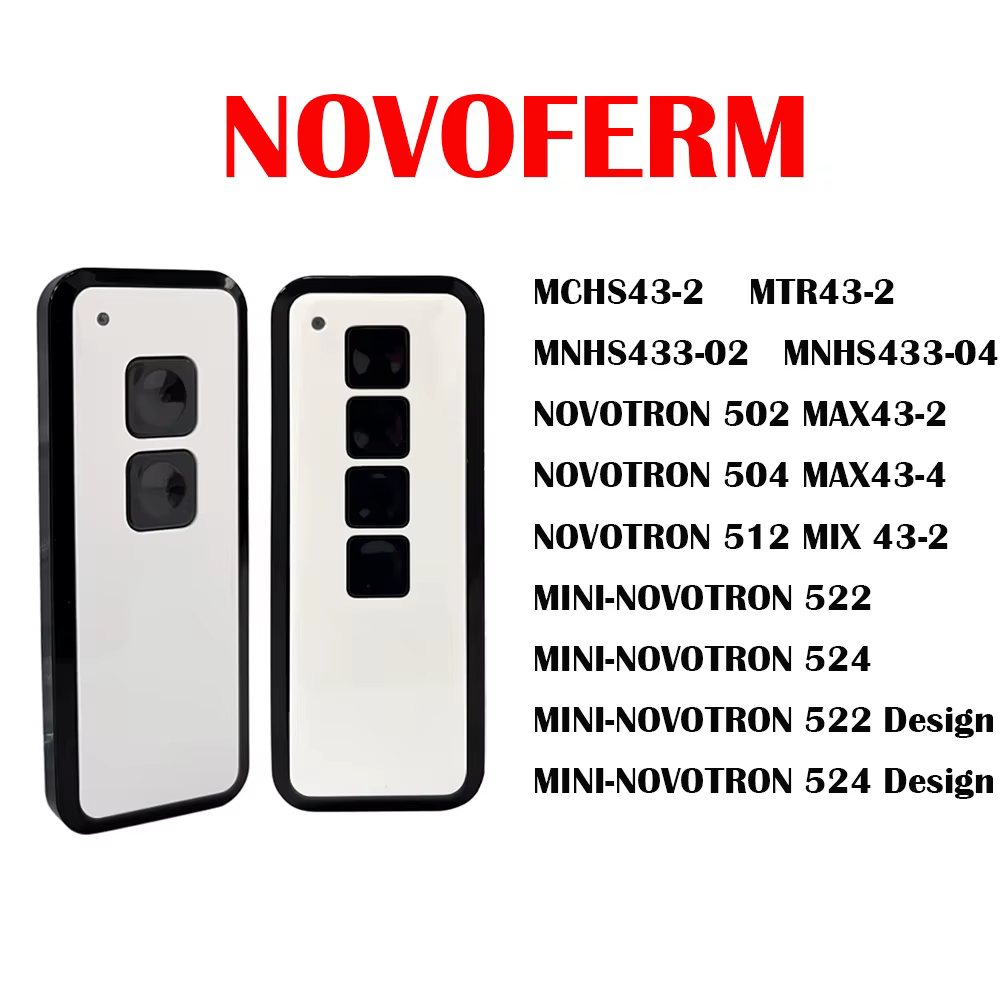 Electric Gate Remote Control 433MHz Rolling Code For NOVOFERM MINI-NOVOTRON 522 524 504 Garage Door Opener