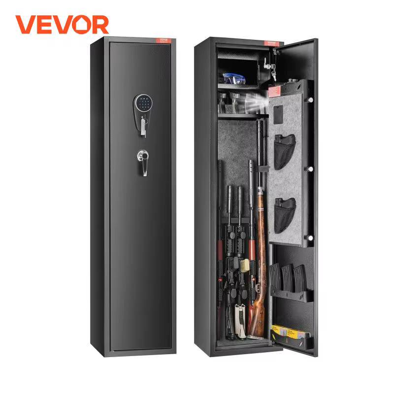VEVOR 3-8 Rifles Gun Safe with Digital Keypad & Lock Gun Storage Cabinet with Removable Storage Shelf for Home Long Gun Pistols