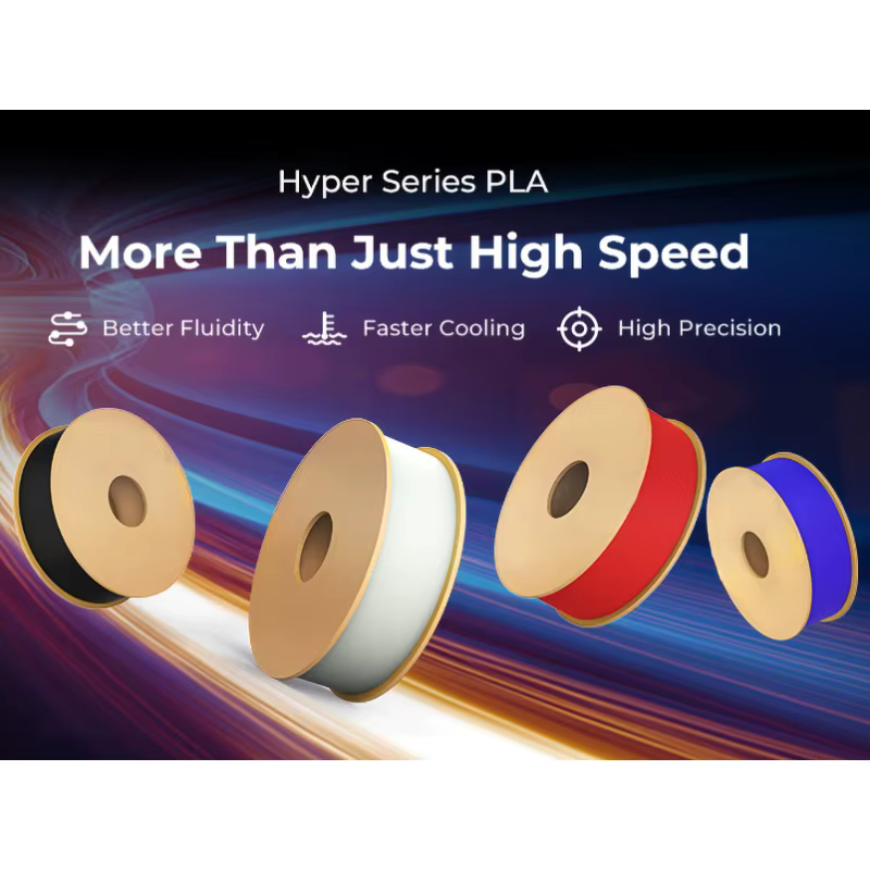 Hyper PLA Filament 1.75mm,Ultra-high Speed High Speed 30-600mm/s,1kg(2.2lbs)/Spool Hyper PLA Filament,for K1,K1 Max,Lab X1,P1P