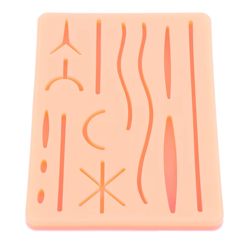 Skin Suture Model Wound Silicone Suture Pad Y Traumatic Suturing Training Pad Reusable Silicone Suture Practice Mat
