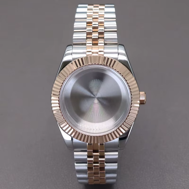 Silver And Rose Gold 36mm 40mm Luxury Men'S Watch Cases Strap For Nh34 Nh35 Nh36 Nh38 Miyota 8215 Movement Dial Oyster Datejust
