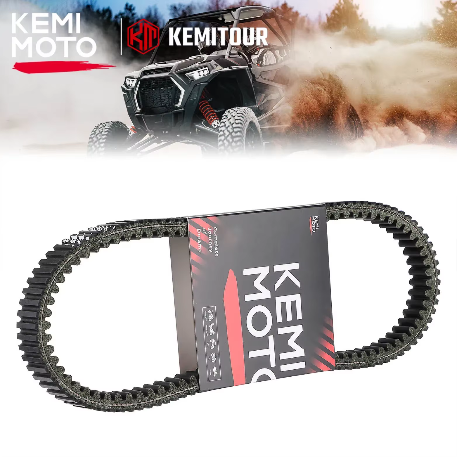 KEMIMOTO UTV #3211180 Heavy Duty CVT Drive Belt Compatible with Polaris RZR 1000 / XP4 1000 General 1000/4 2015-2023 #27C4159
