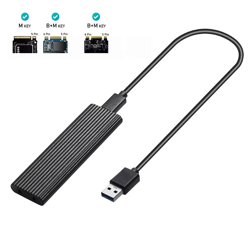 M2 SSD Case NVME Enclosure M.2 to USB SSD Adapter for NVME PCIE NGFF M.2 SATA SSD M/B+M Key 2230/2242/2260/2280 M2 Dual Protocol