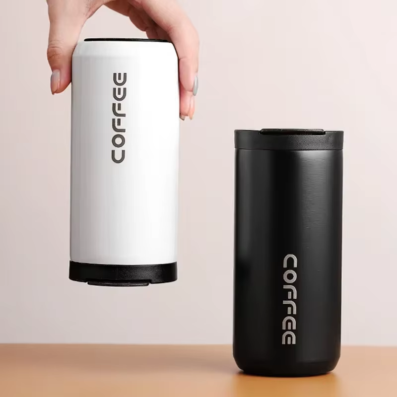 400ML Stainless Steel Coffee Thermash Bottle Leaker Car Vacuum Flake Coffee Cup Travel Portable
