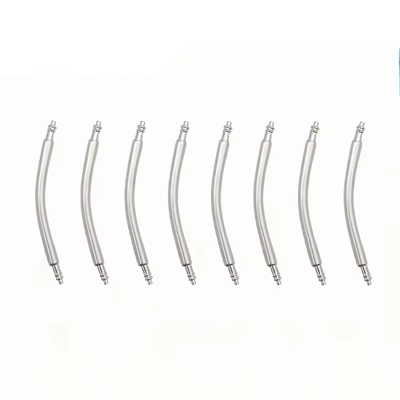10PCS Curved Spring Bar Dia 1.5mm/1.8mm Watch Strap link Pins fits Width 16mm-24mm Watch Band Bracelet Stainless Steel Link Pins