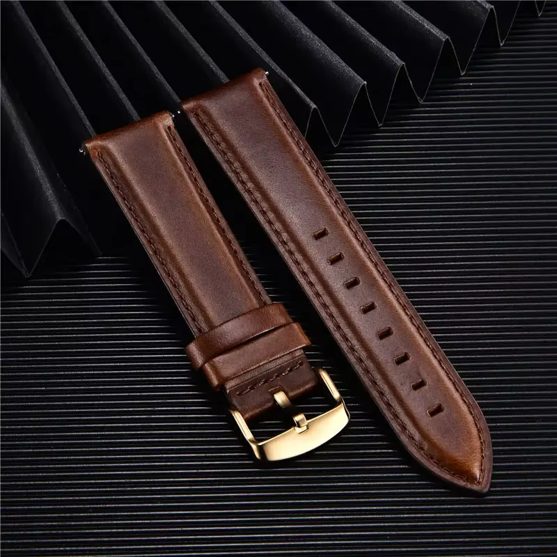Quick Release Comfortable Calfskin Watchbands 18mm 20mm 22mm Men's and Women's Smart Watch Band Watch Accessories