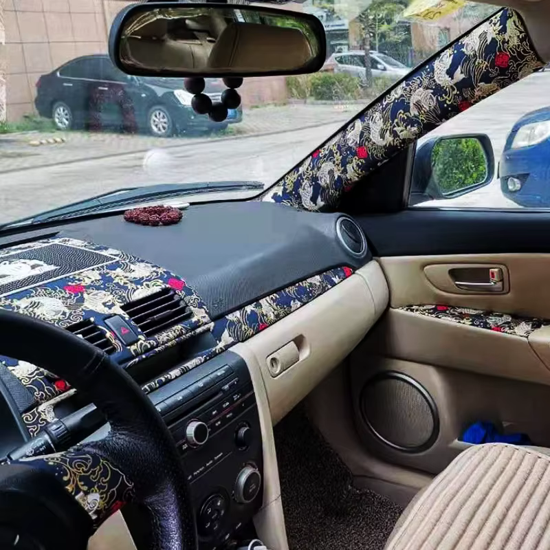 Car interior self-adhesive decals adhesive backed car stickers interior modification jdm style abc pillar hot stamping pull flow