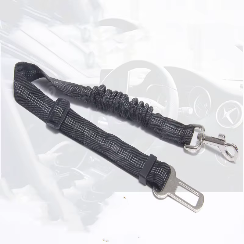 0097Pet Supplies Car harness dog leash Harness cushioned Elastic reflective safety rope lead rope