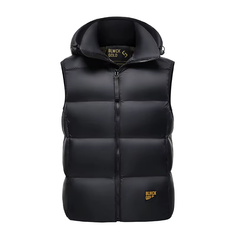 Autumn Winter Men Down Vest Casual Fashion Business British Coat Warm White Duck Down Trend Versatile Male Hooded Jacket Top New