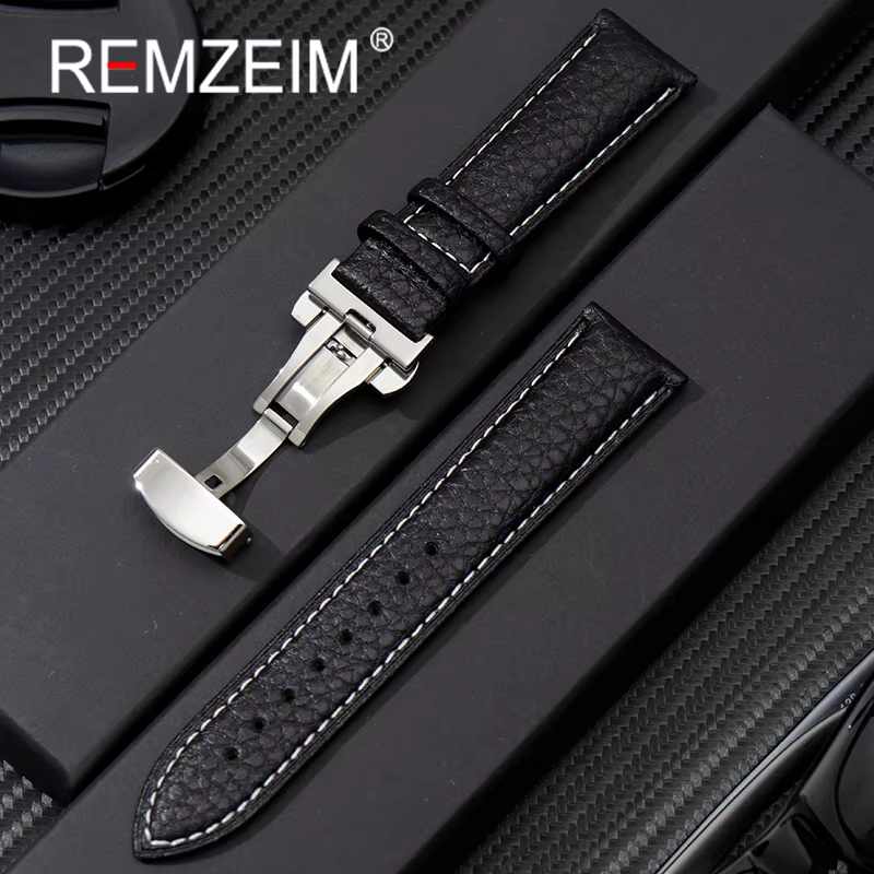 18mm 20mm 22mm Genuine Leather Watch Bands for Men Women Calfskin Handmade Watch Strap Business Replacement Watchband