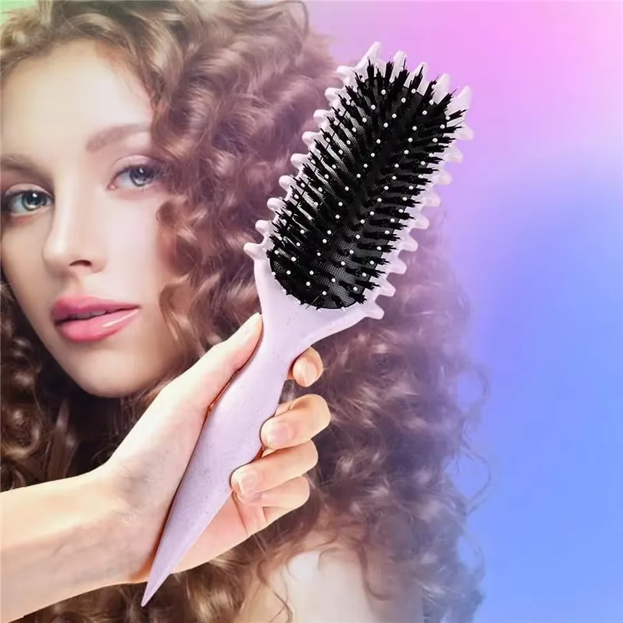 Curling Comb Straightening Comb Styling Comb Massage Scalp Comb Smooth Hair Fluffy Bouncing Curl Definition Air Cushion Comb