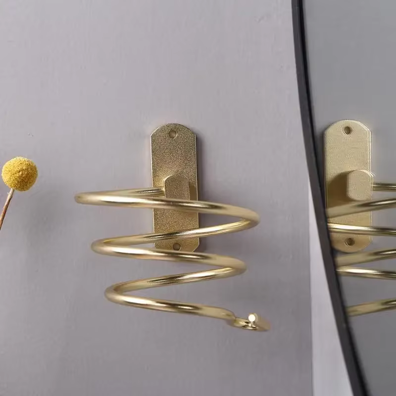 Wall-mounted Hair dryer Holder Rack, Bathroom Space Aluminum shelf storage, Hair dryer holder Bra