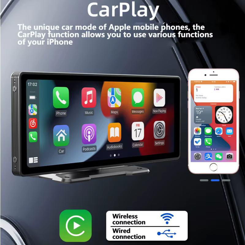 10.26-inch Portable Bluetooth Car MP5 Player HD Large Screen Wireless Carplay Car Radio  Built-in 1W Speaker